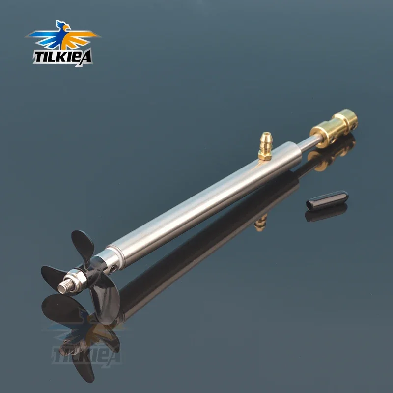 4 mm hnací hriadeľ hriadeľa + meďná spojka + 3 čepele vrtule + hriadeľový rukáv s tukovou dýzou pre RC Boat