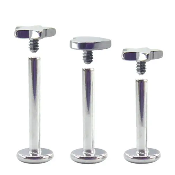 4 mm z nehrdzavejúcej ocele s vnútorne závitom hrotu Top Star Labret Piercing Srdce Tragus uší piercingové šperky