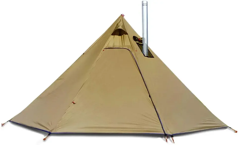 4 osôb 5 libier ľahké tipi horúci stany s sporákom Jack, 7'3 ”stojatá miestnosť, stan teepee pre lov rodinného tímu batoh CA