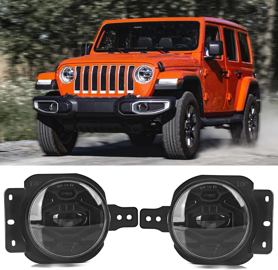 4-palcové LED hmlové svetlá 40 W OFROAD FOG LAMP pre jazdu, DOT Schválené hnacie svetlá Hmlové svetlá vstavané EMC, Plug and Play, 1 pár