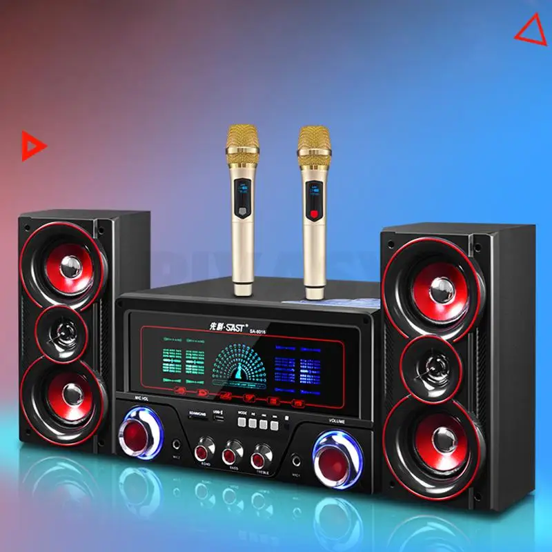4 -palcový Bluetooth Sound Box Active Subwoofer Karaoke 2.1 Domáce počítač Reproduktor Diaľkové ovládanie domáceho kina zvukového systému zvukovú súpravu Audio