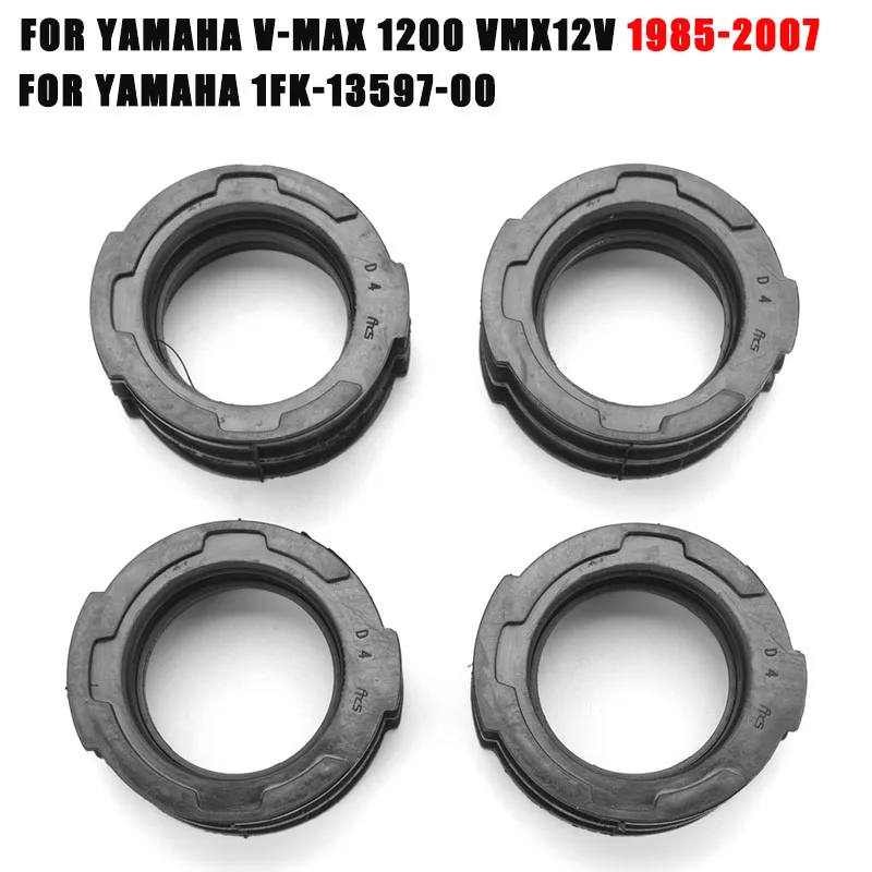 4 PCS Motocykel 1FK-13597-00 Rozhranie sacieho potrubia karburátora pre Yamaha V-Max VMAX 1200 VMX12V 1985-2007 VMAX1200 V MAX