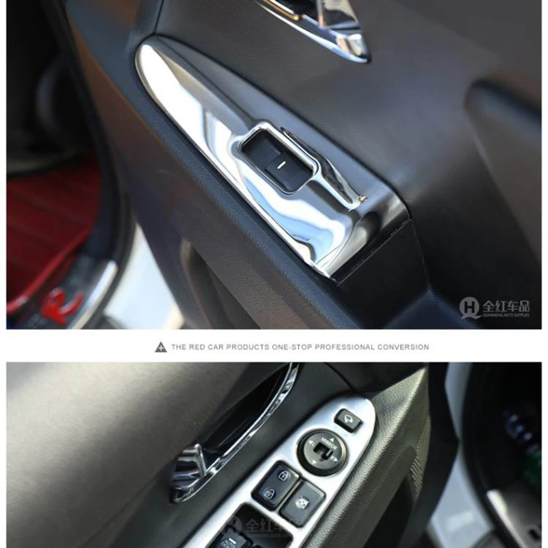 4 počítače ABS automobil Vnútorné dvere okenného spínača Panel Panel Panel Tink Detské príslušenstvo pre Kia Sportage R 2010-2014 2015