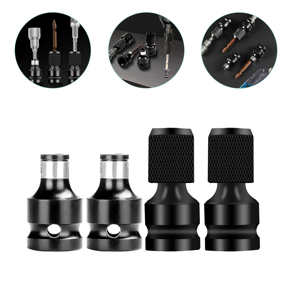 4 počítačový adaptér dopad na kľúče 1/2 až 1/4 soketu Drill Inch Inch Tool Príslušenstvo a prílohy pre