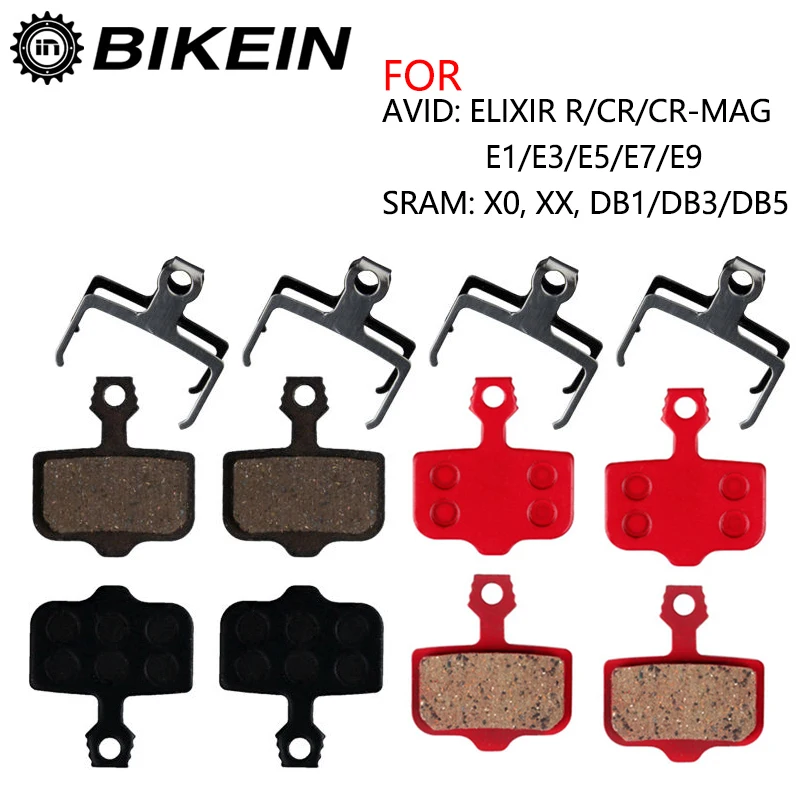 4 páry živice/keramické/plné kovové bicyklové brzdové doštičky pre Avid Elixir R/CR/CR-MAG/E1/3/5/7/9 SRAM X0 XX DB1/3/5 MTB brzdová podložka