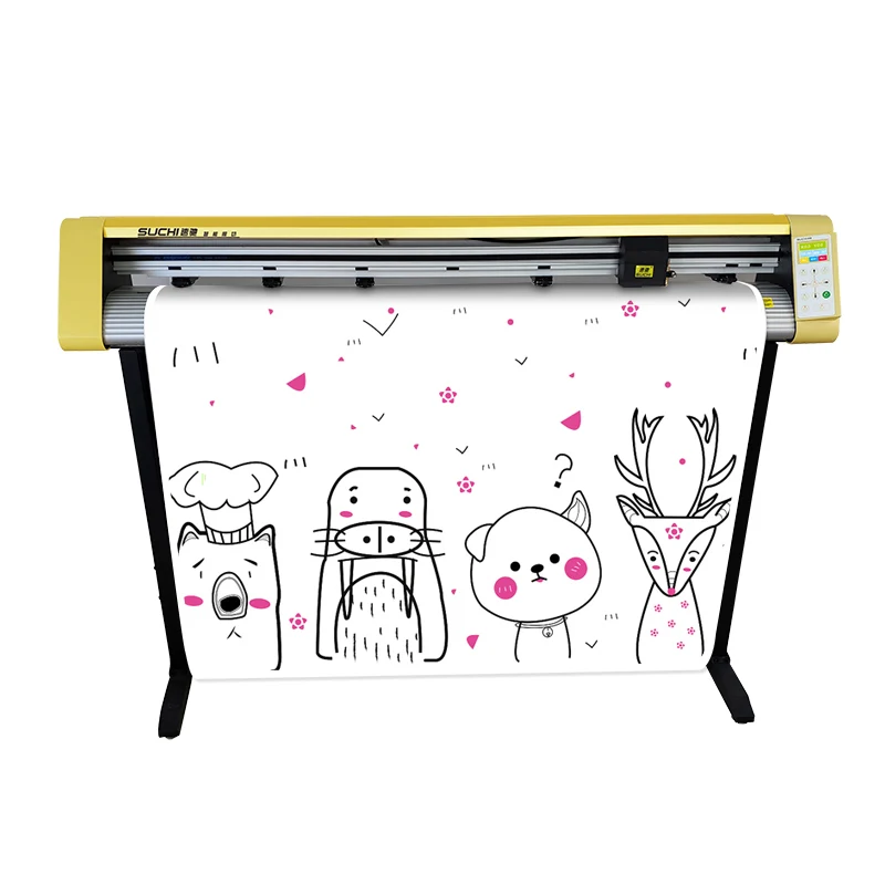 4 stopové nálepky Cutter Plotter 1350 mm Automatický obrysový graf Plotter Vinyl Cutter