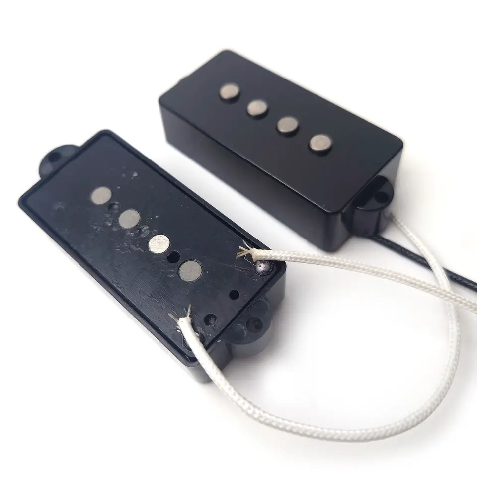 4 strunové basové gitarové snímače Vintage AlnaCo 5 snímače mostov na krku nastavené pre náhradné diely basových gitárov