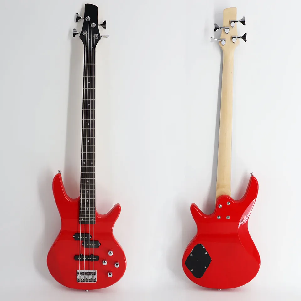 4 struná pravá ruka elektrická basa modrá 24 pražcov SSS Pickup 2V2T Alder Wood Bass Guitar