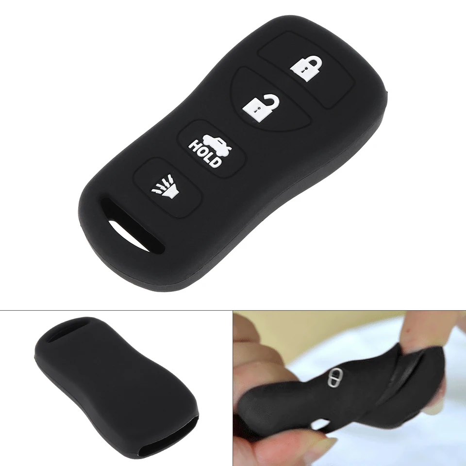 4 tlačidlá Soft Silikone Auto Car Kreat Cover Cover Držiteľ držiaka pre infiniti EX35 FX45 G35 I35 Q45 QX56 350Z ARMADA NISSAN