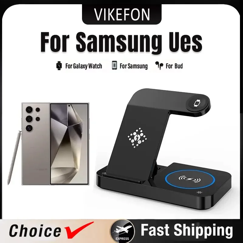4 v 1 bezdrôtovej nabíjačke Stock Sloble pre Samsung S24 S23 S22 Ultra Galaxy Watch