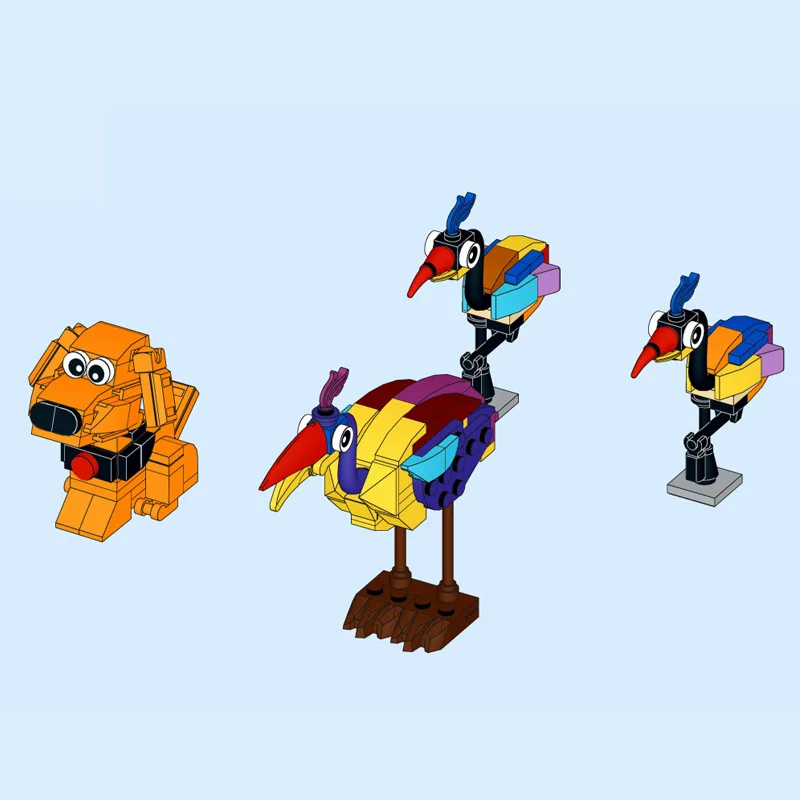 4 v 1 hore Kevin The Bird Peluche Building Block Block Block Block Educational DIY Hračky lietajúceho balónového domu pre dospelé dieťa narodeniny vianočné darček