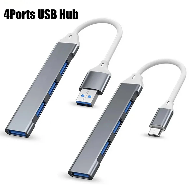 4 v 1 USB C Hub 3.0 Typ C Extender 4 Port Splitter Adapter OTG dokovacia stanica pre telefón Macbook PC prenosné počítače počítač USB C Hub
