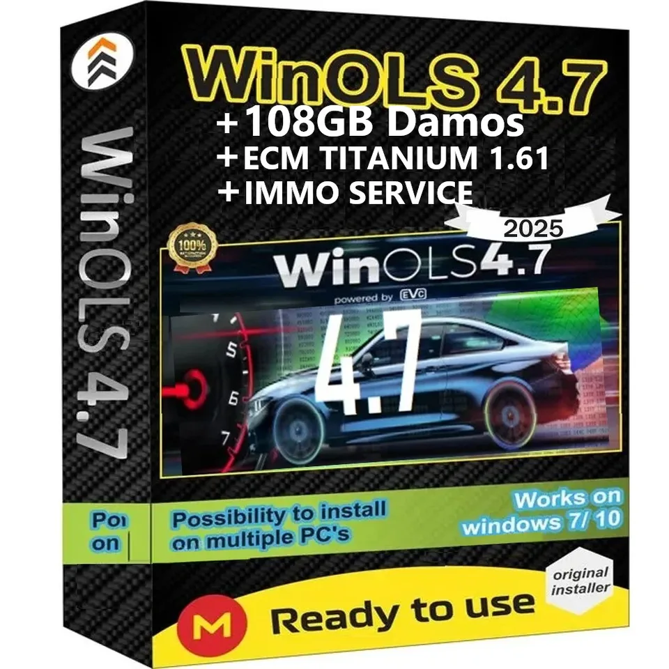 4 v 1 Winols 4,7 Plne aktivovaný +108 GB Damos Windows 7 10 11 Nie virtuálny viacerý jazyk +Titanium ECM 1,61 +Immo Service tiež