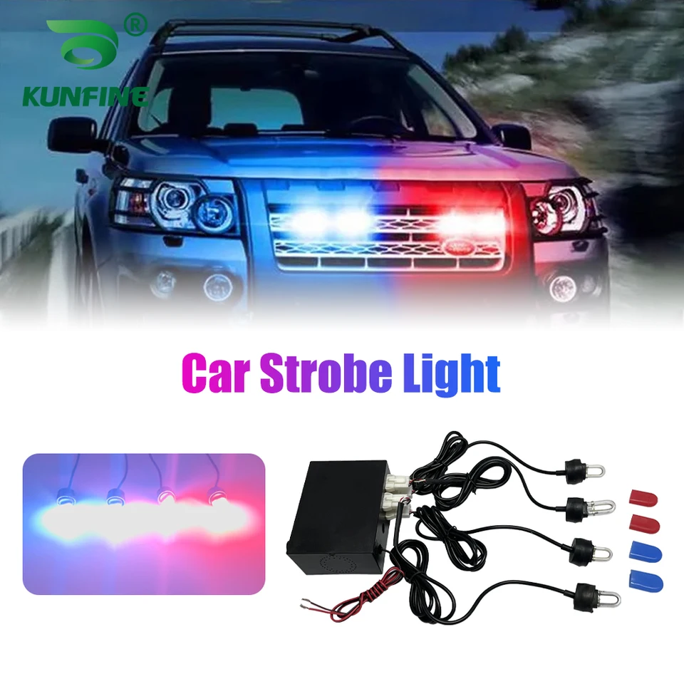 4 v 1 xenón Car Strobe Light Car baterka xenón výstražné svetlo núdzová bezpečnosť vysokokvalitné bleskové svetlo