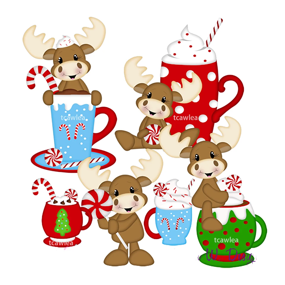 4 vianočné cukrovinové krémové šálky Elk Metal Cutting Dies Holiday Reindeer Relifing šablón pre domácich majstrov