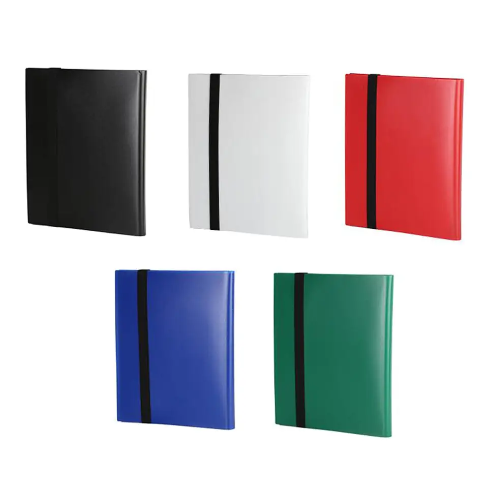 4 vrecká Obchodná karta prepravy spojivového albumu vreckové ukladacie puzdro 20 hárkov 21x17,5 cm