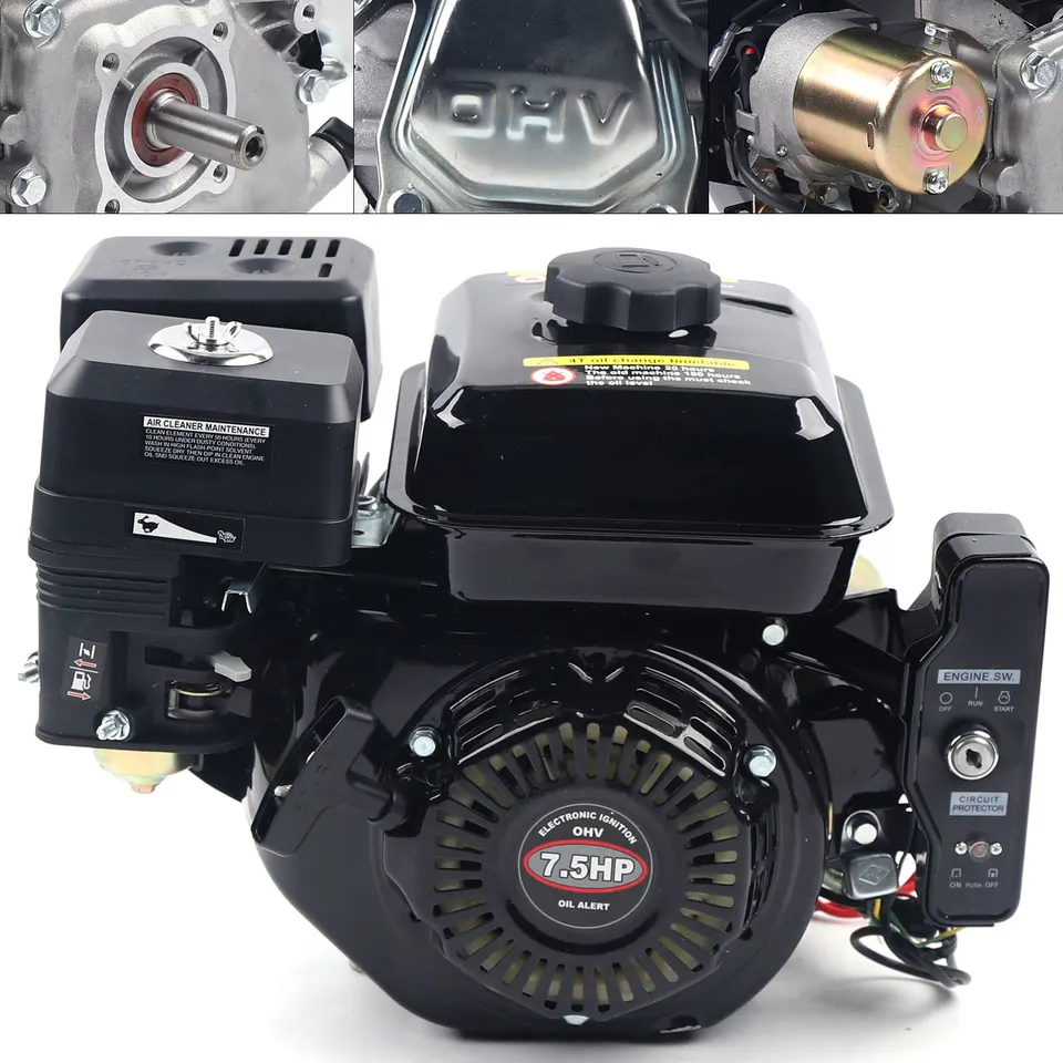 4 údery 212 ccm 7,5 k plynovému motora s verziou Elektrického spustenia verzie pre tlakové tlaky Kart Spliters