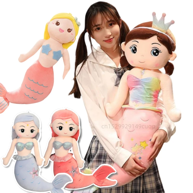 40-100 cm karikatúra Kawaii Gaint Morská morská panna plyšná bábika Vankúš Krásne nádherné morské panny pre morskú pannu pre dievčatá pre dievčatá vianočný darček