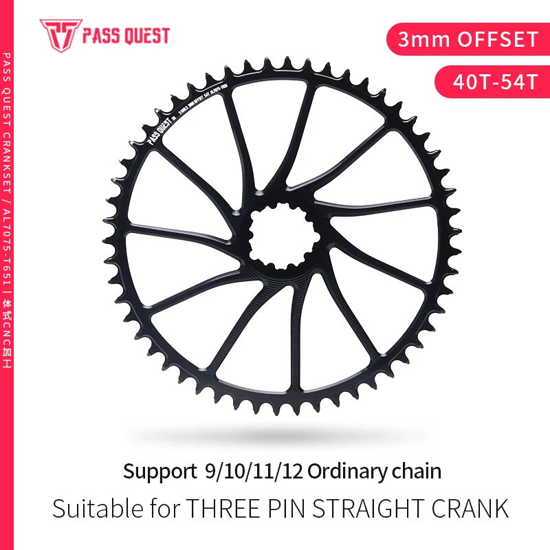 40-54T 3 mm ofset pre SRAM GX XX1 Eagle GXP Pass Crankset Round MTB úzky široký reťazový koleso