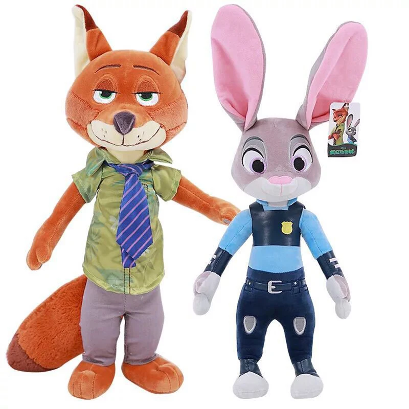 40-60 cm Disney Nick Wilde Rabbit Judy Hopps plyšové hračky Doll Movie Zootopia plyšový