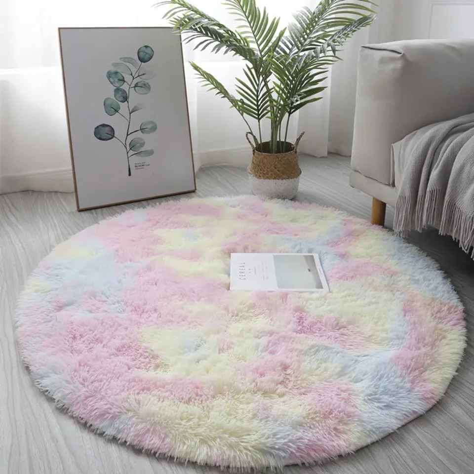 40/60 cm ružové okrúhle koberec obývacia izba Spál