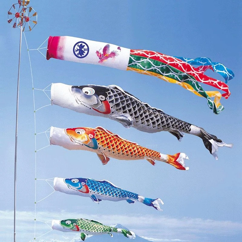 40/70/100 cm japonský štýl kapra Vlajka vetra Vlajka vetra visiace dekorácie Yard Koinobori Hanging Decor #265902