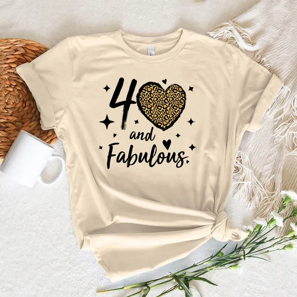 40 ANS 40. roky narodeniny Tee Ženy Manga Comické letné tričko Girl Girl Harajuku Oblečenie