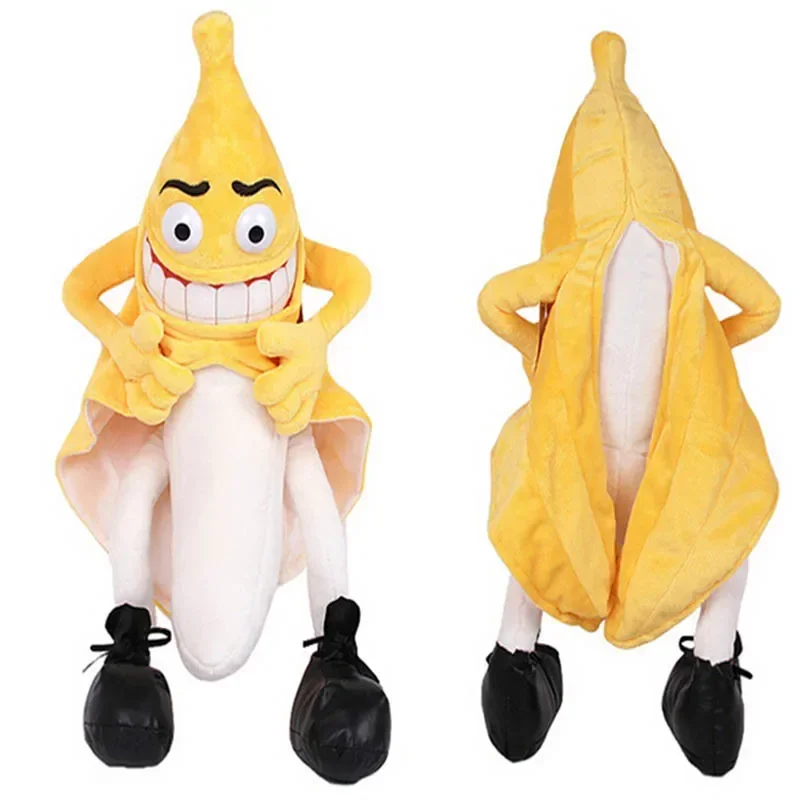 40 cm a 80 cm Funny novinka zlý banán muž plnú plyšovú hračku roztomilé mäkké ovocné banánové bábiky Model svadobný valentínsky deň darček pre deti