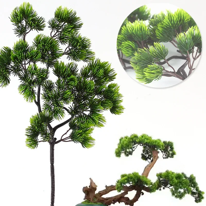 40 cm borovicová vetva simulácia Zelené listy rastlina privítať borovicové bonsai príslušenstvo domáca dekorácia umelý kvet