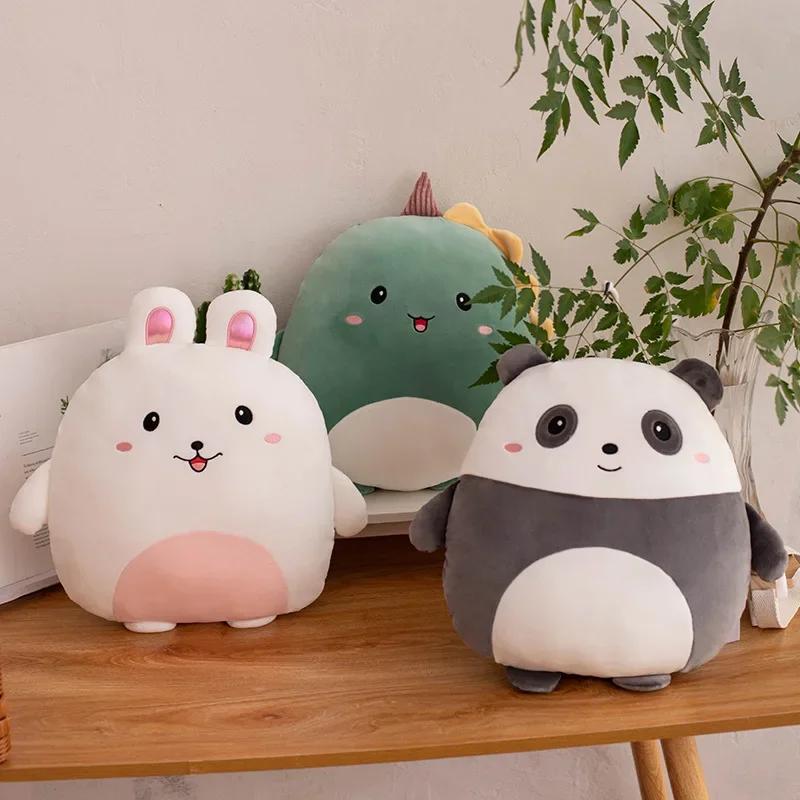 40 cm Cuddly Squishy Penguin Pig Rabbit Panda Crab Kawaii Zoo Animal Plyšu vankúš Soft Plushie peluche Doll Kids