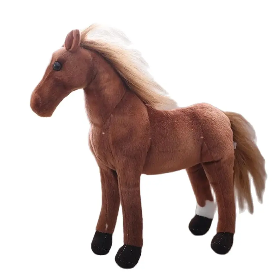 40 cm simulovaná koňa Doll Plush Toy Mascot Zodiac Horse Animal Doll Duzdená vankúš Soft