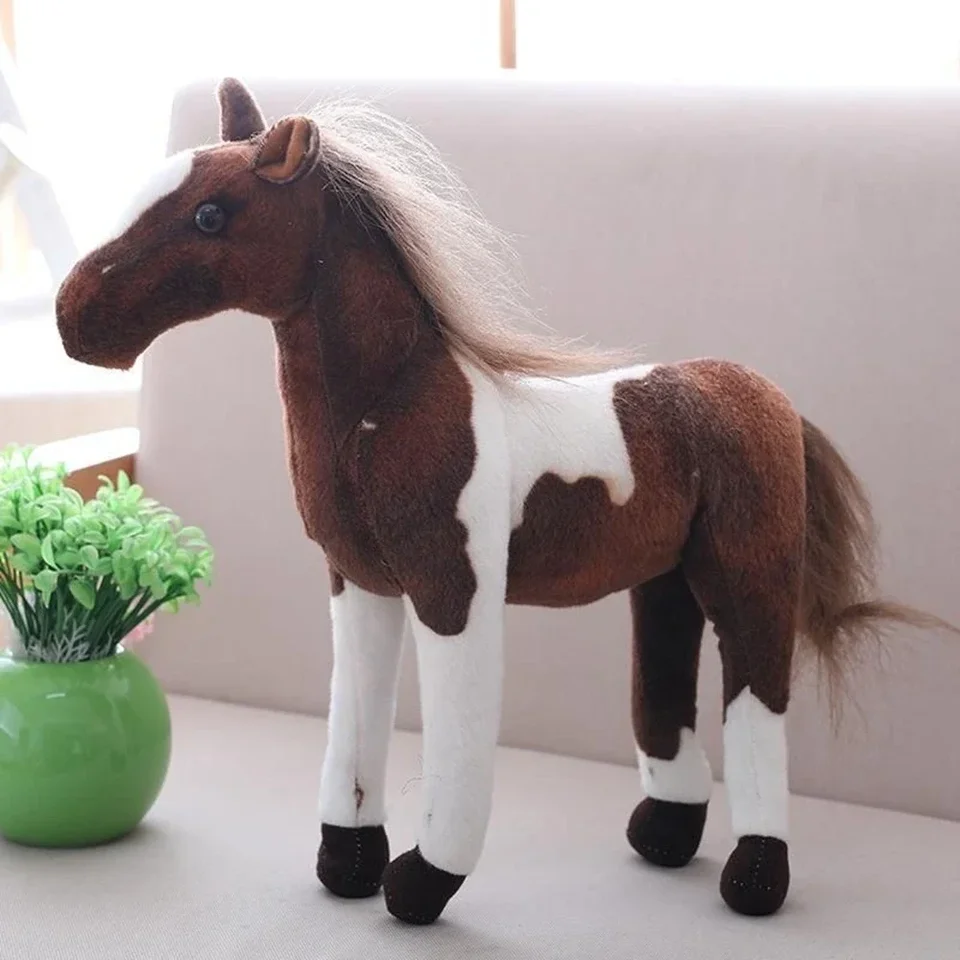 40 cm Simulovaná koňa Doll Plush Toy Mascot Zodiac Horse Horse Animal Doll Duzdená vankúš Soft