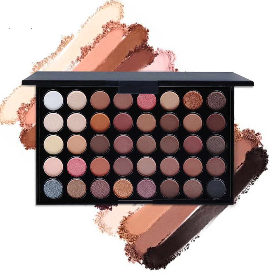 40 farieb matné očné tiene paleta make -up paleta Palette Eyeshadow make -up trblietavý vodotesný make -up pridajte očné tieň