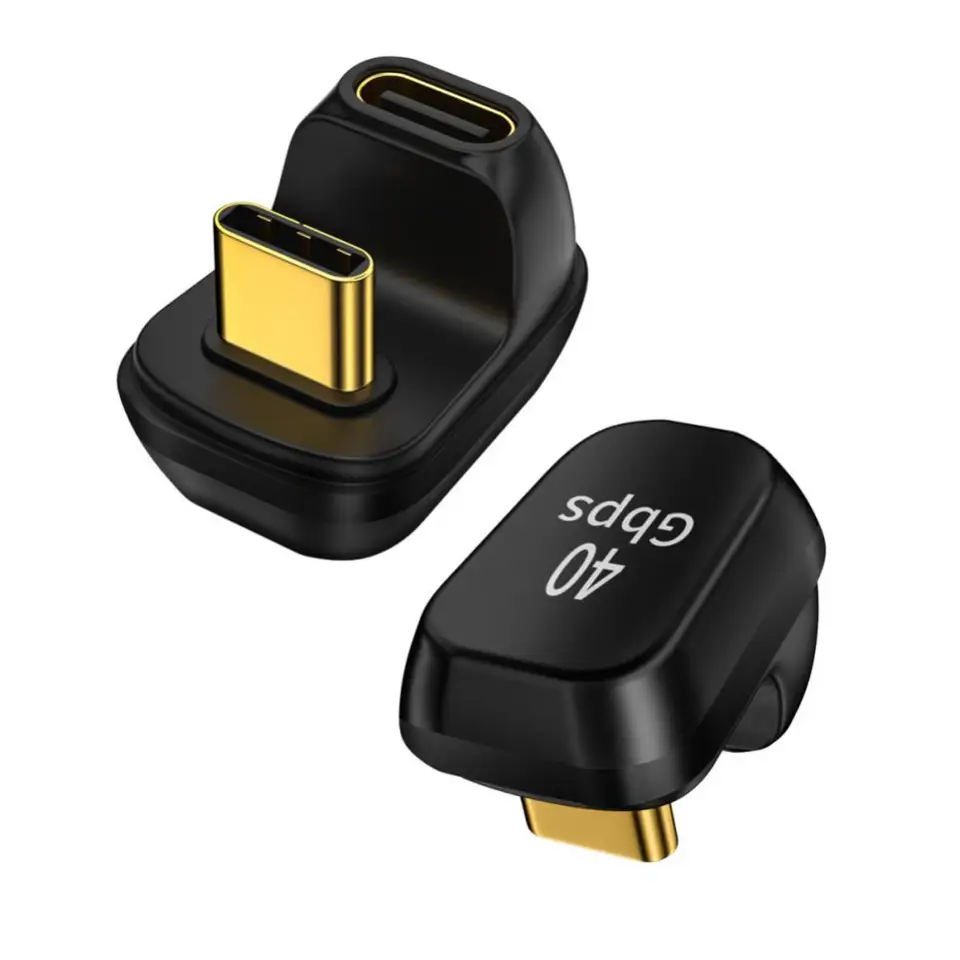 40 GBPS USB C 180 STRÁNKA Adaptéra uhla Thunderbolt 3 4 USB4 TYP C Muž k ženskému prevodníkovi PD 100W 8K 60 Hz pre tablet Smartphone Tablet