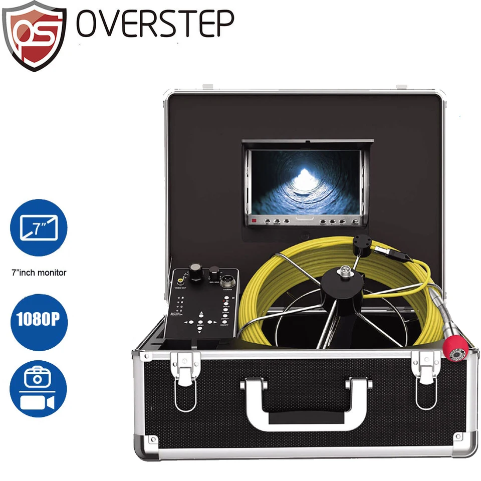 40 m AHD 1080p 7inch Snake Video Endoscope Fotoaparát potrubie vypúšťali kanalizáciu Well Wall Underwors Inspection Camera Systém