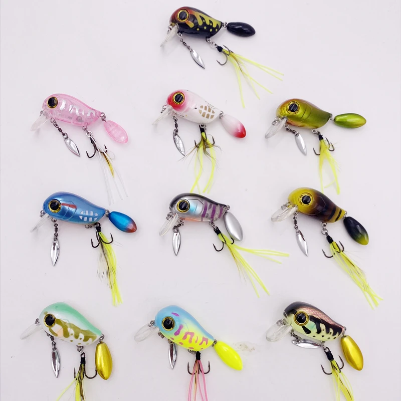 40 mm 8g plávajúce rybárske včely Láska Bass Bass Crankbait Tvrdé návnady Pike rybársky rybársky rybársky rybár