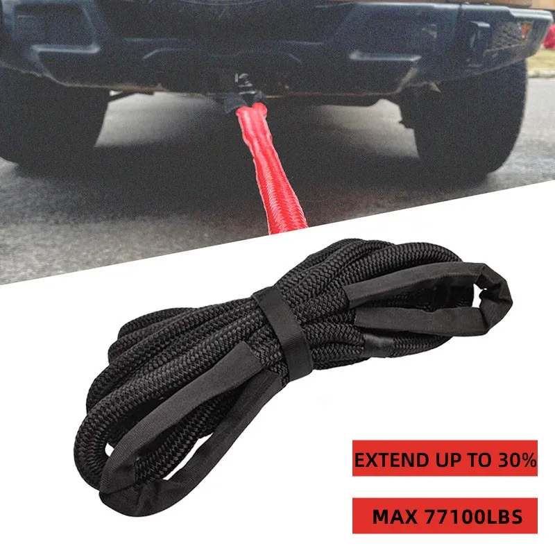 40 mm*9 m ťažko 35000 kg/77100 libry Kinetické obnovenie lana v teréne Núdzová záchrana High Tensile Force Towing Lan Soft