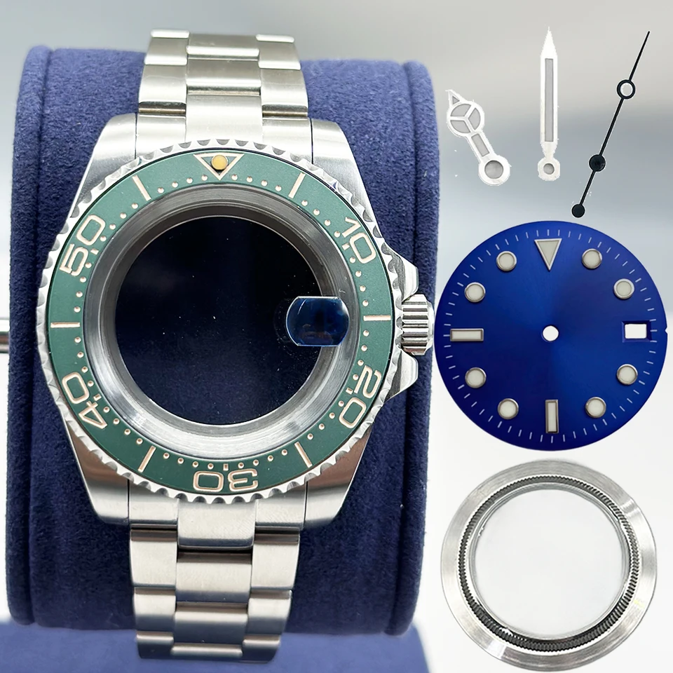 40 mm prípady pánskych hodiniek Ceramic Branch zafírové sklo Fit NH35 NH36 ETA 2824 MIYOTA 8215 Pohyb 28,5 mm Dial Submariner