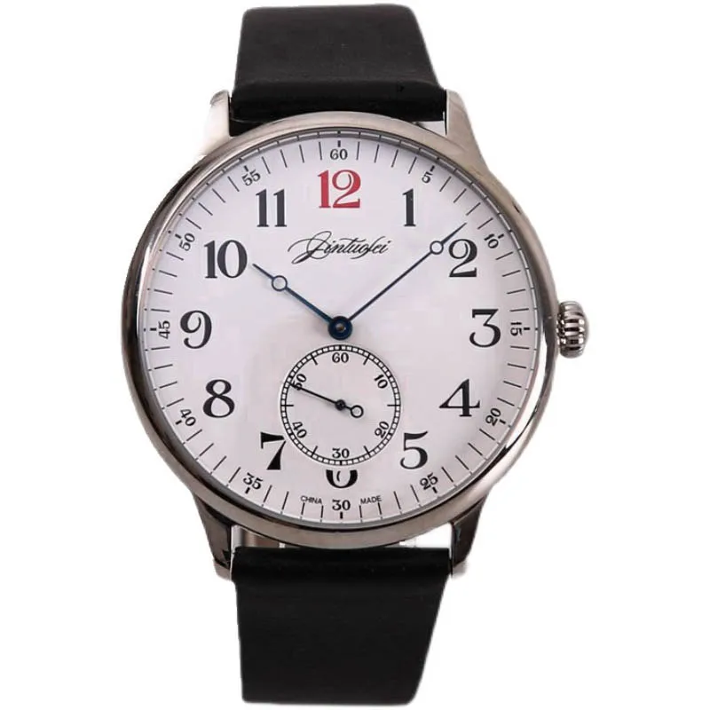 40 mm ultra tenká z nehrdzavejúcej ocele Manuálové mechanické hodinky Vodotesné zafírske sklo Pánske mechanické hodinky reloj hombre