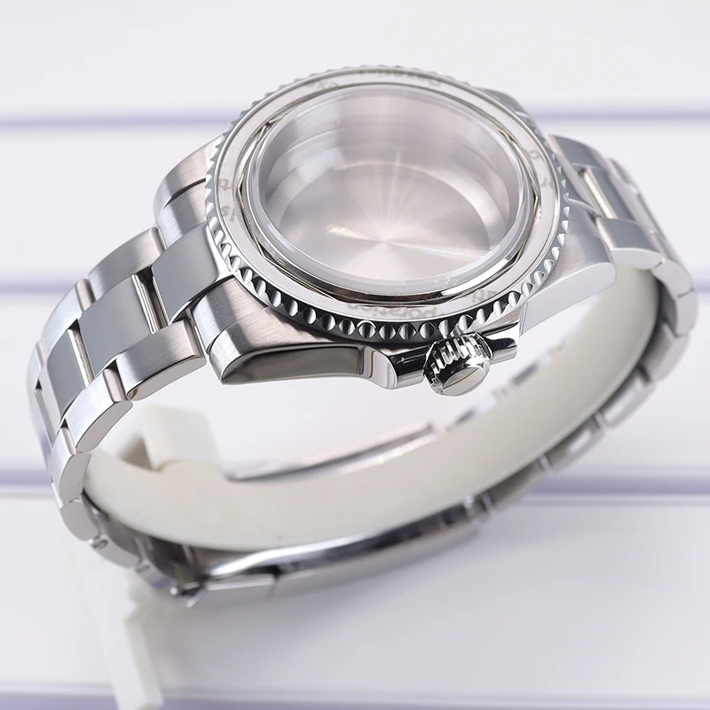 40 mm z nehrdzavejúcej oceľovej náramku Sapphire Glass pre Seiko NH35 NH36 NH38 NH34 MIYOTA 8215 ETA 2824 Pohyb 28,5mm
