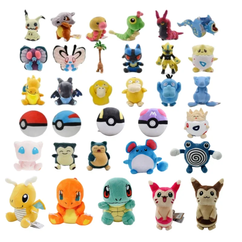 40 štýlov karikatúra plyšová hračka Raichu Charizard Y & X Psyduck Poke Ball Gengar Cubone Charmander Pokemon Leskiny Scdiny Animed Doll