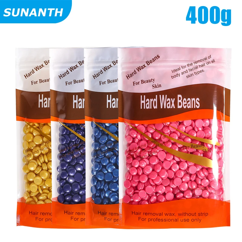 400 g/50 g Depilačné voskové korálky pre voskované ohrievate horúci film Body Body Arm Vlasy Odstránenie voskového voskového vosku pre súpravu ohrievača voskového vosku