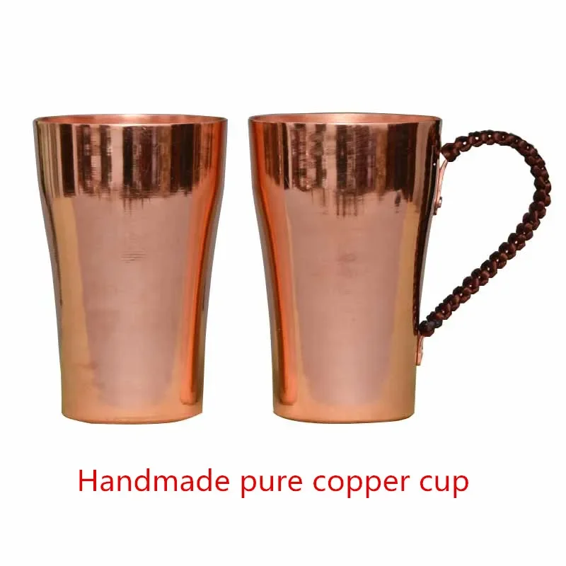 400 ml 14 uncí Premium Kvalita ručne vyrábaného moskovského mulého hrnčeka Pure Red Red Copper Cofee Víno šálka pohárik mlieka pre moskovské muly