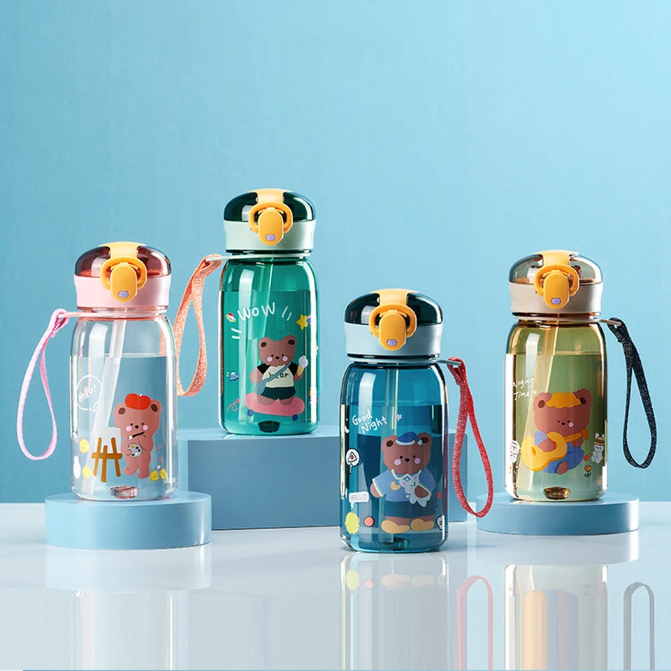 400 ml Kawaii Teddy Bear Children Fľaša vodou fľaša Kid