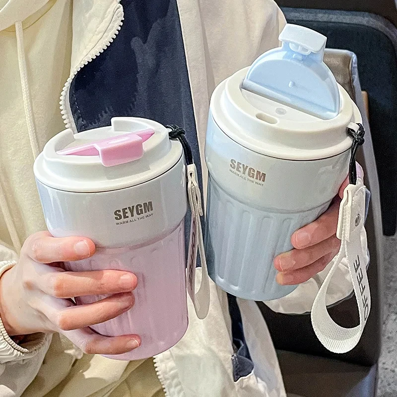 400 ml z nehrdzavejúcej ocele Káva Thermos fľaša tepelný hrnček nepriepustný vákuový fliatie kávu šálka vonkajšieho prenosného nápoja cestovný hrnček