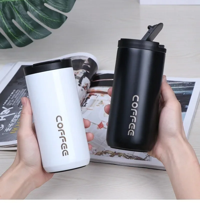 400 ml z nehrdzavejúcej ocele Tepelná káva hrnček 304 Thermos Hrnček prenosný prenosný cestovný pohár tepelný pohár Fľaša na vodu vianočné darčeky