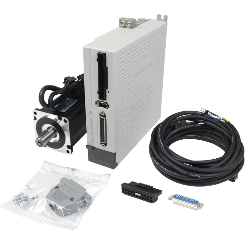 400 W 220V Servo Motor Kit, Servo Motor s vodičom motorového motora a káblom brzdového kodéra, súprava CNC ovládača pre CNC Graver