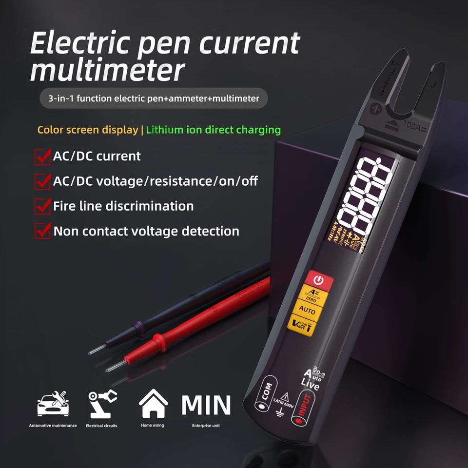 4000 Počty digitálnych sponiek Multimeter Voltmeter Ammeter AC DcVoltge Current Meter merací NCV tester