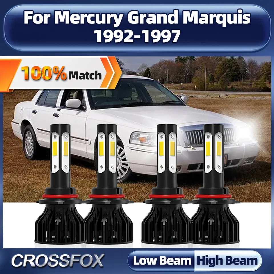 40000 lm Turbo Auto Head Lamps 240W Auto LED žiarovka s žiarovkou s fanúšikom 6000K 12V pre Mercury Grand Marquis 1992-1994 1995 1996 1996 1997