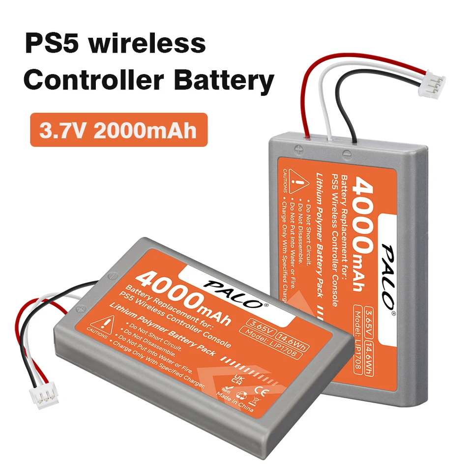 4000MAH LIP1708 PS5 PS 5 OVLÁDAČ BATTERICKÁ BATTERA PRE Sony PlayStation 5 Lip1708 Dualsense Gamepad Controller CFI-ZCT1W CFI-ZCT1J